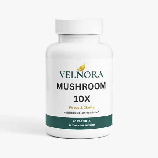 VELNORA Mushroom Complex 10X | Brain, Focus & Immune Support